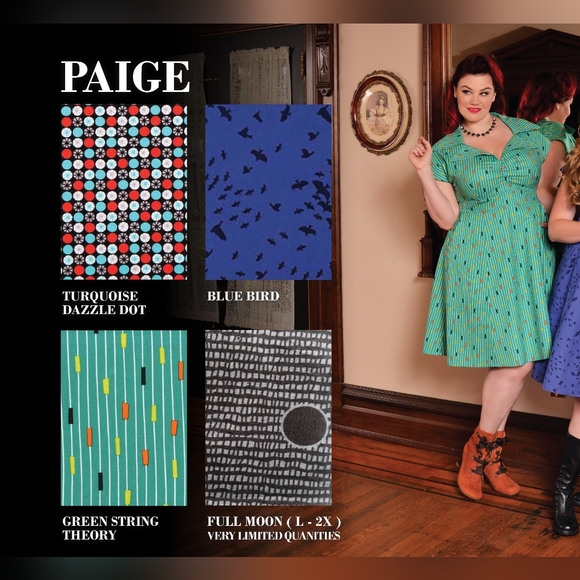 Cherry Velvet Paige Dress String Theory - Picture 2 of 4